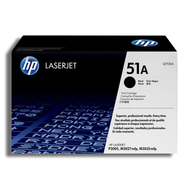 HP - Tóner HP 51A Negro Laserjet Original Q7551A