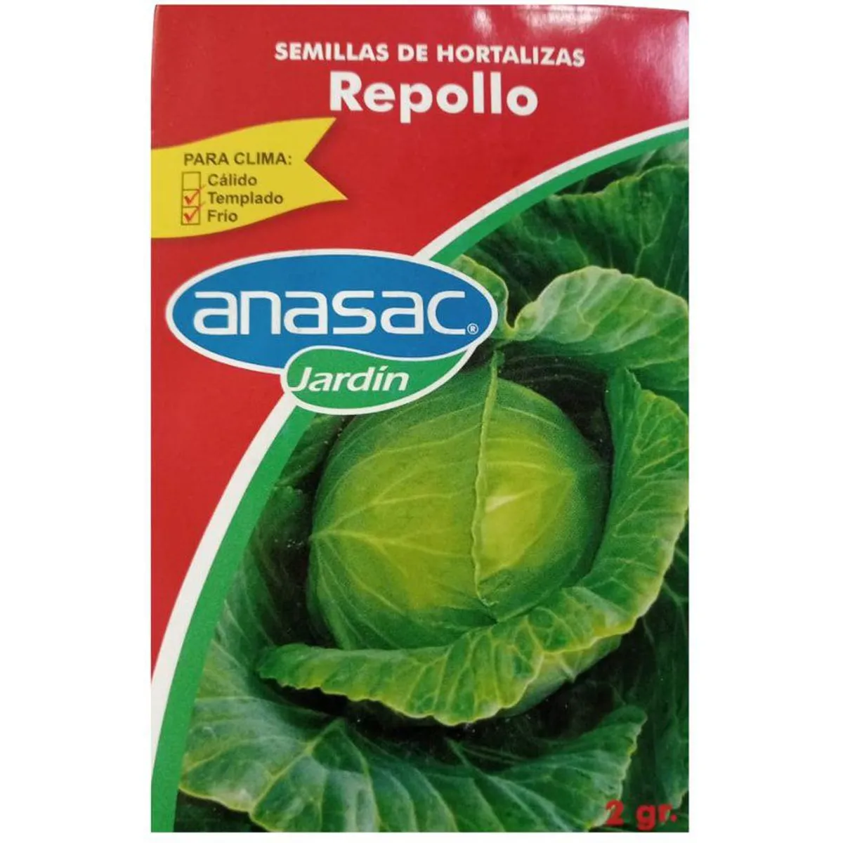 ANASAC - Semillas repollo  2gramos anasac