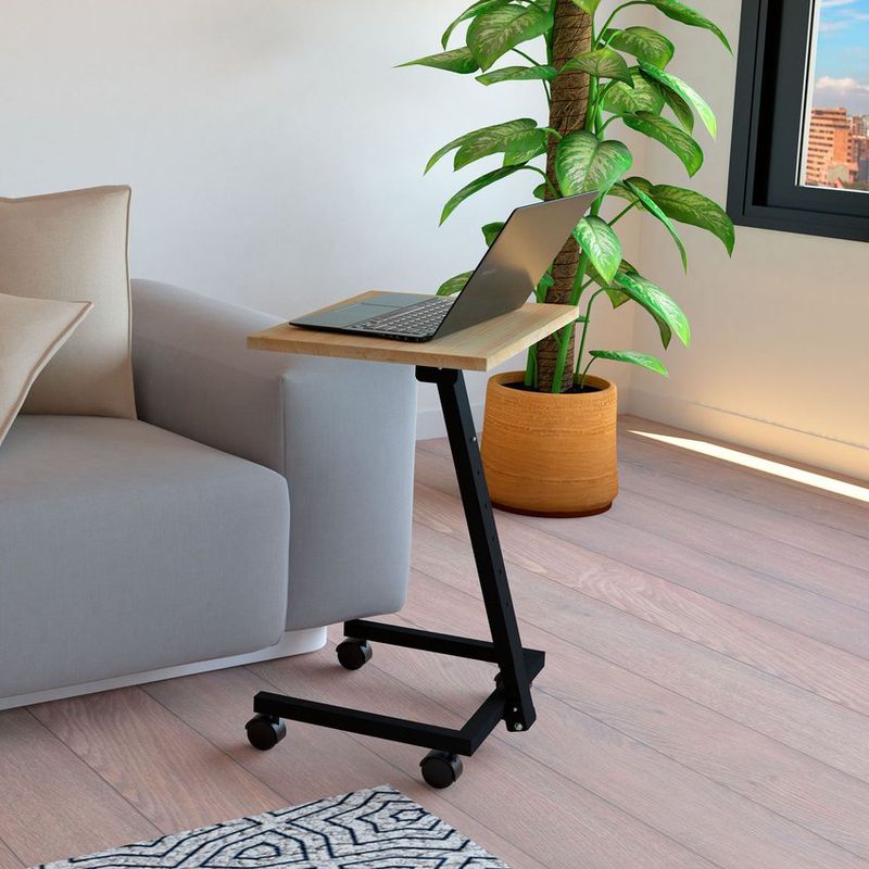 ALIK DISEÑO - Mesa Auxiliar Para PC Plegable Con Altura Ajustable 60x40cm Negro