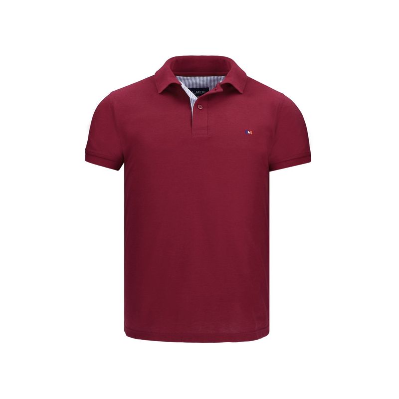 HAMER - Polo Hamer para hombre bordada vinotinto