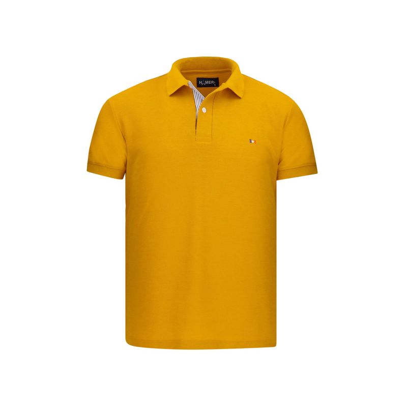 HAMER - Polo hamer para hombre bordada mostaza