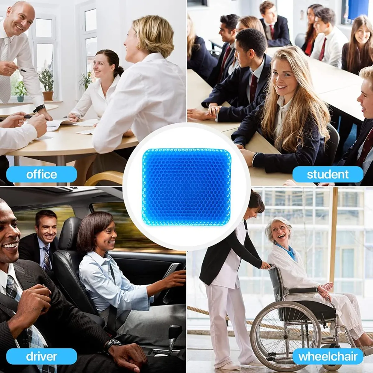 GENERICO - Cojín Almohada Para Silla Asiento En Silicona Ergonomico