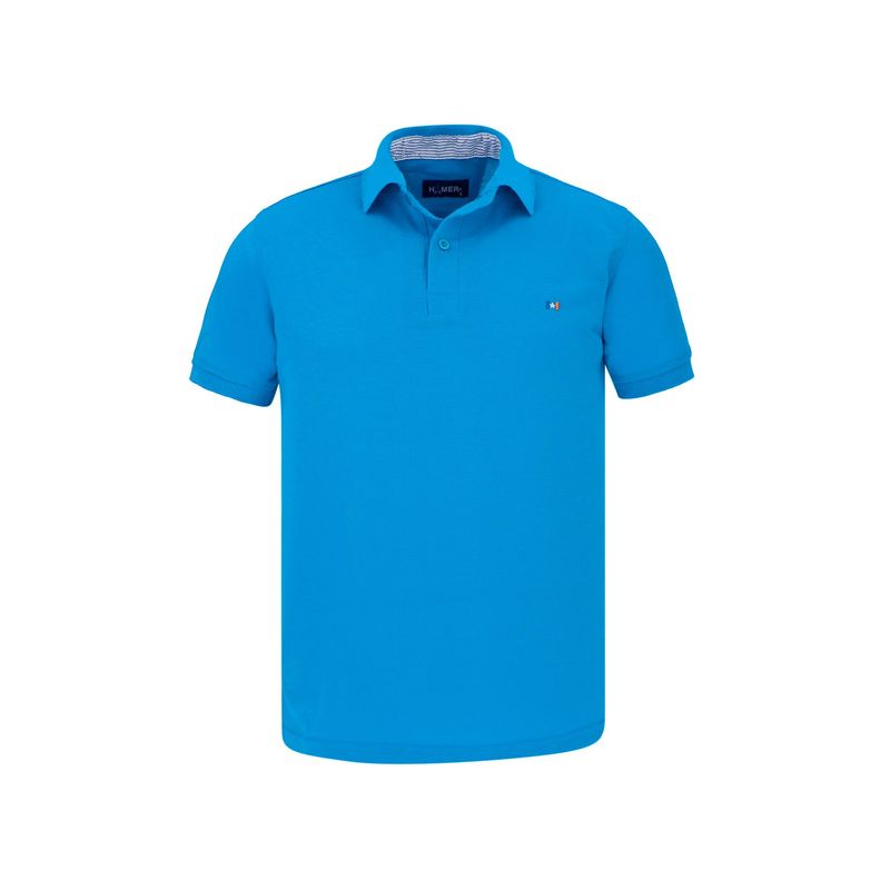HAMER - Polo Hamer para hombre bordada turquesa