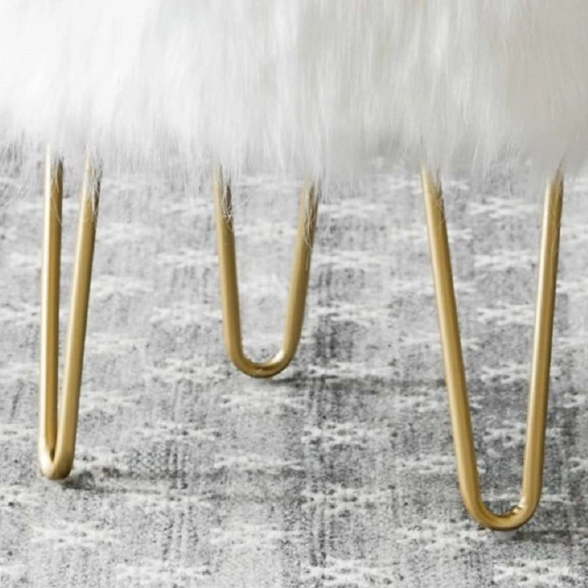 BANZAY - Silla Puff Tocador para Maquillaje - Blanco