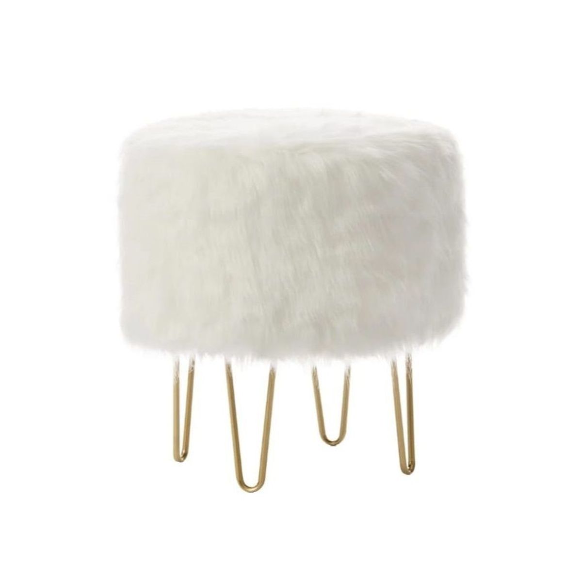 BANZAY - Silla Puff Tocador para Maquillaje - Blanco