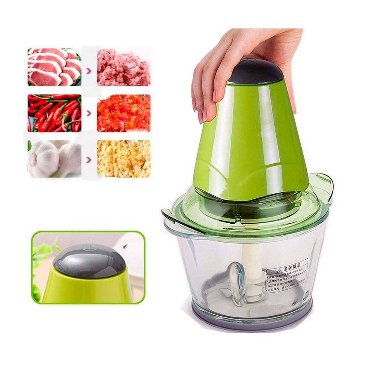 ONE PIXEL - Picador Electrico Carne Verduras Acero Inoxidable ONE PIXEL.