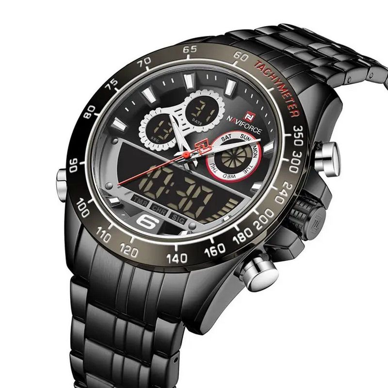 NAVIFORCE - Reloj Naviforce Original Nf 9188 Plateado Mas Estuche.