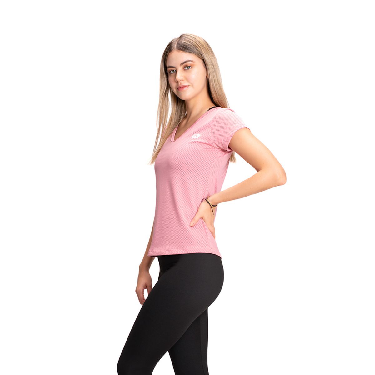 KRUNNER - Camiseta Malla Deportiva para mujer Rosado 4 KRUNNER.