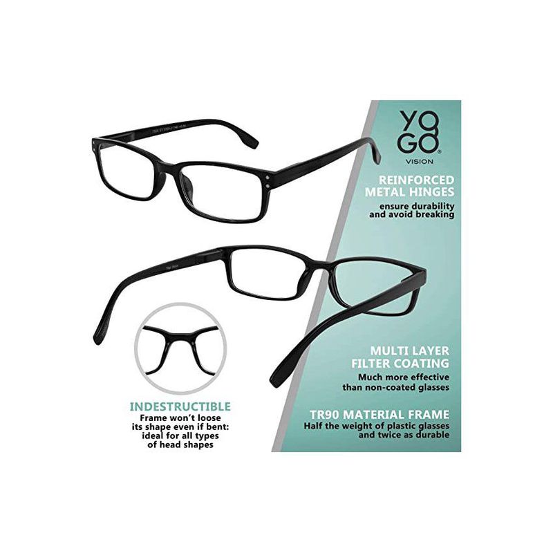 GENERICO - Gafas de lectura unisex yogo vision 1 0x