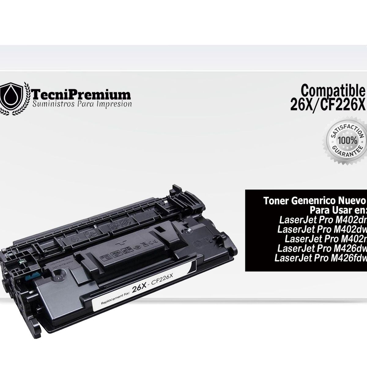 GENERICO - Toner Compatible CF226X Negro Impre LaserJet Pro M402dn M402dw M402n