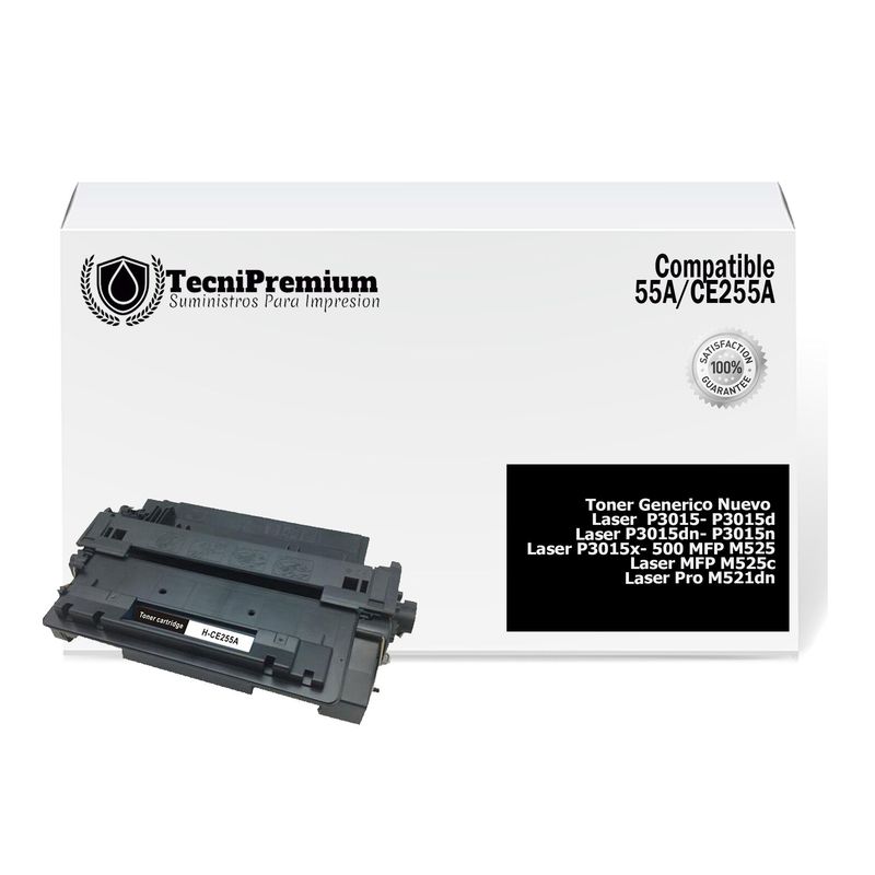 GENERICO - Toner Compatible CE255A Negro Impre LaserJet M525cM525 P3015P3016
