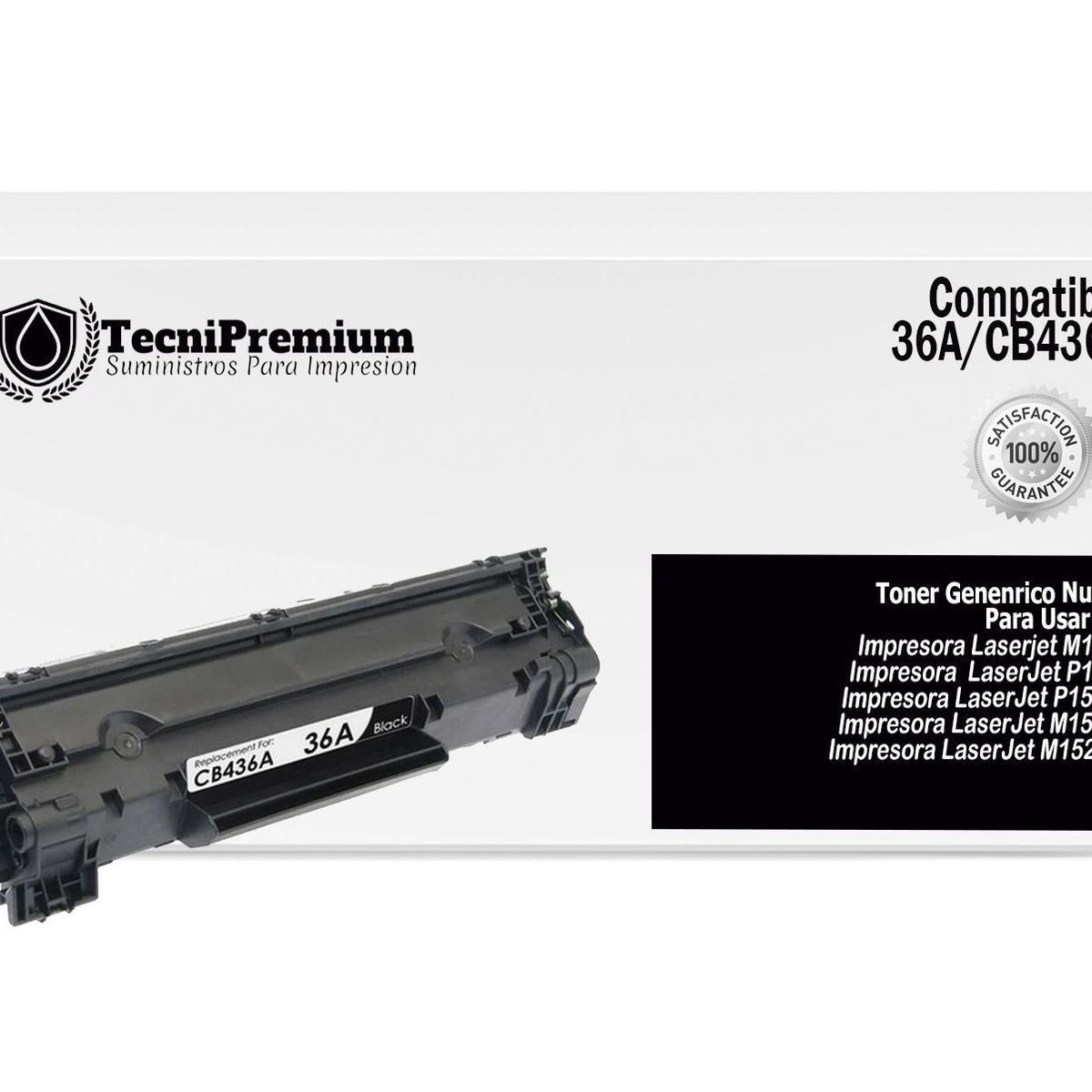 GENERICO - Toner Compatible CB436A Negro Impre LaserJet M1120 M1505 M1522