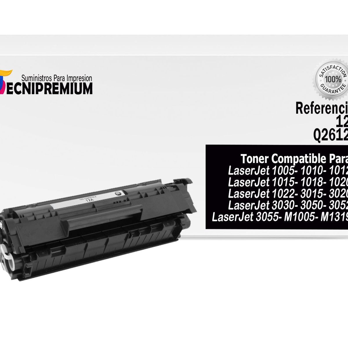 GENERICO - Toner Compatible Q2612A Negro Impre LaserJet 1005, 1010, 1012, 1015