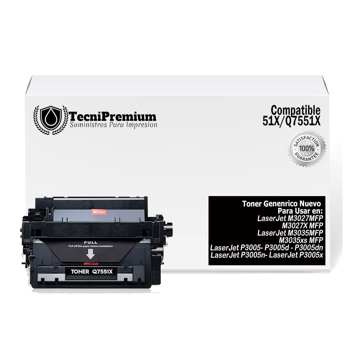 GENERICO - Toner Compatible Q7551X Negro Impre LaserJet P3005 M3027 M3035
