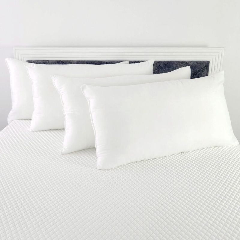 HOGARETO - Set x 6 Almohadas Siliconadas 90x50cm Hogareto Blanco
