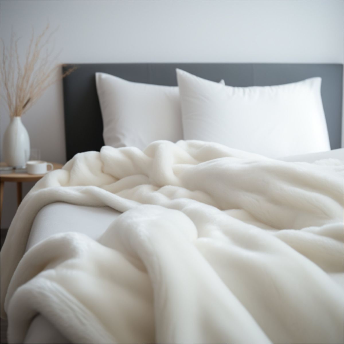 HAPPY BEAR - Cobija Piel Conejo Doble Poliester Liso