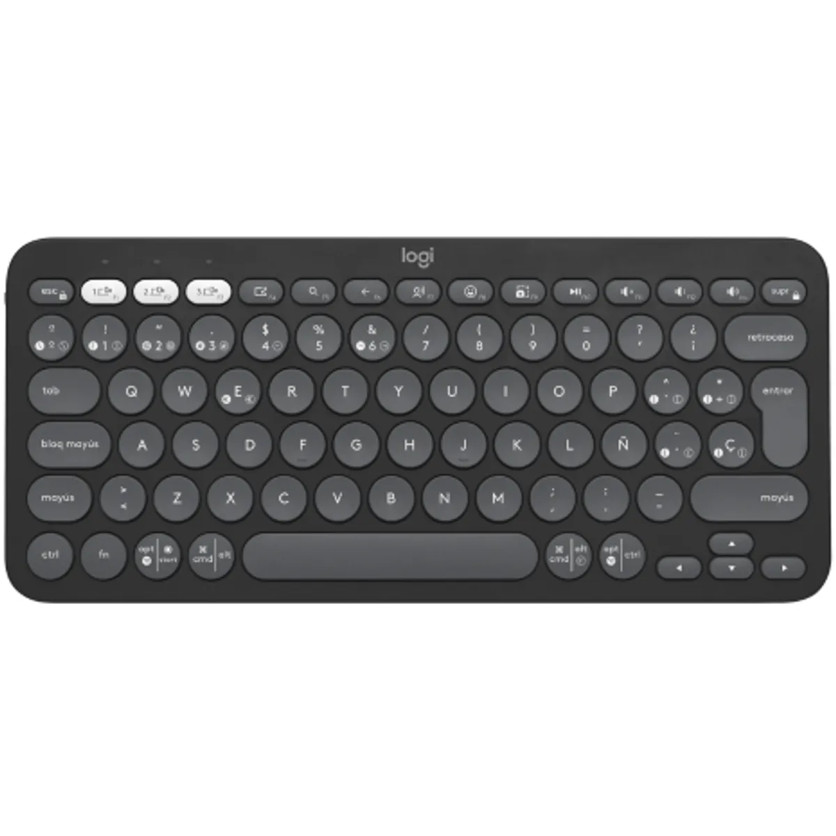 LOGITECH - Teclado Bluetooth Logitech K380s Español Negro 920-011783