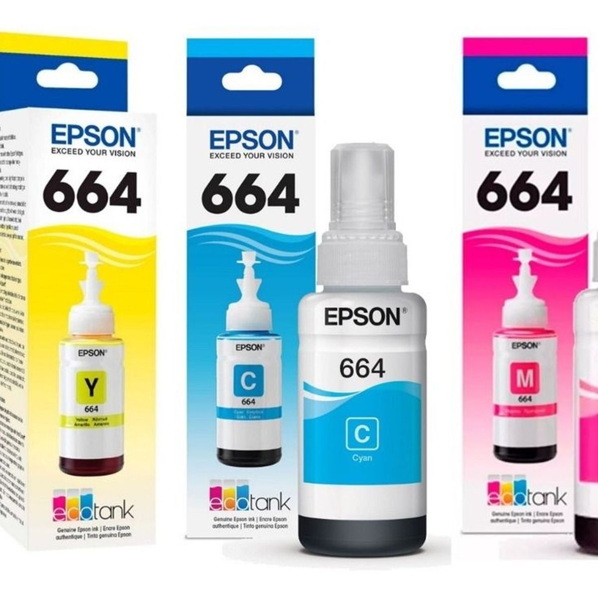 EPSON - Kit 4 Tintas 664  Para Epson  L555 L210 L355 L395 L380 L475