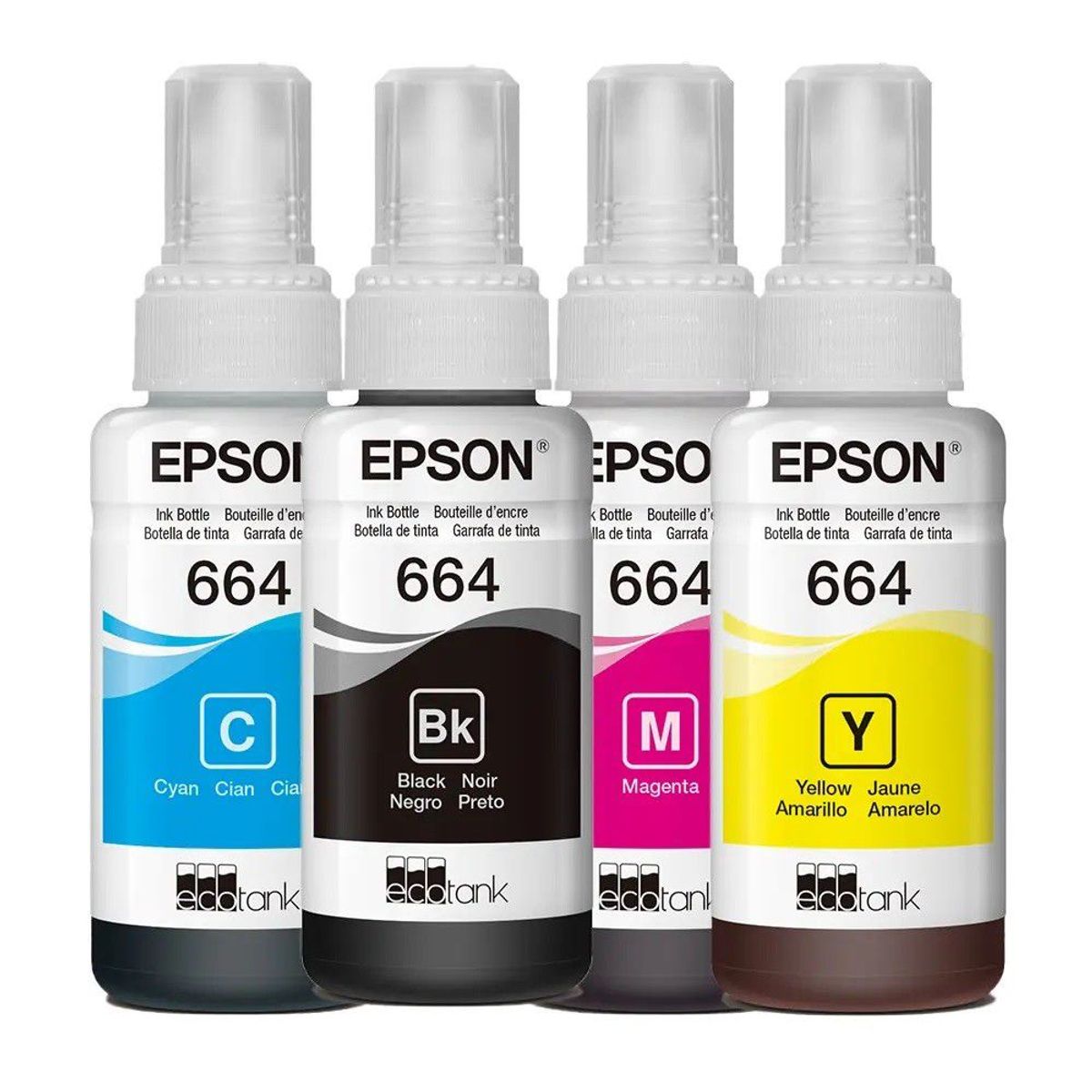 EPSON - kit 4 Tintas Originales 664 Para Epson L210 L355 L380 L395 L200 L565