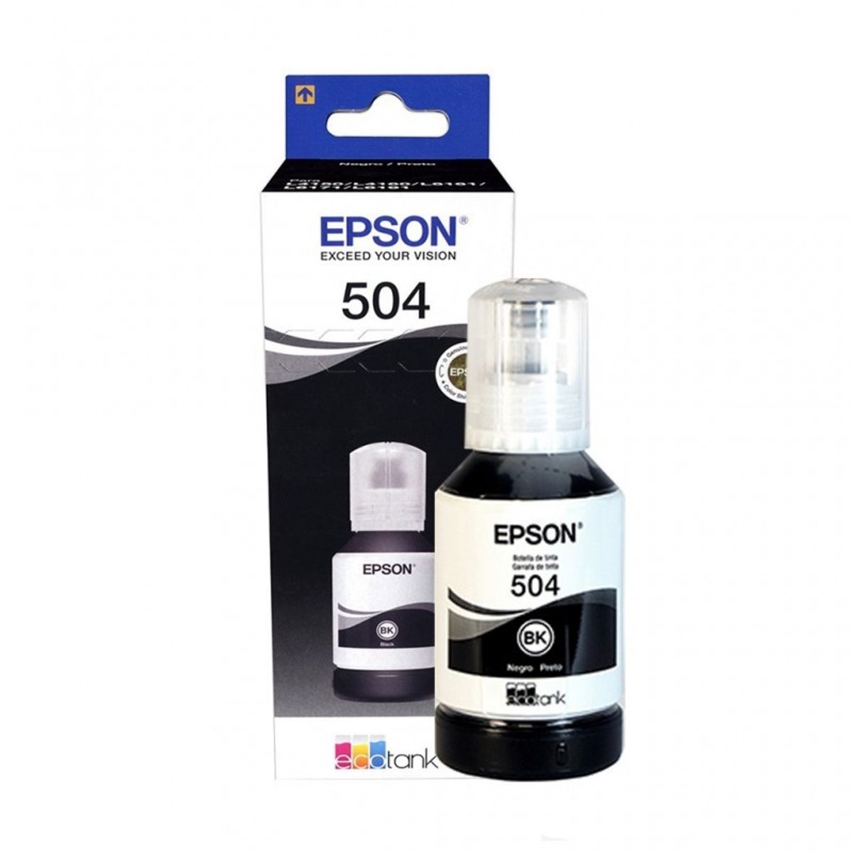 EPSON - Botella de Tinta Epson 504 Original Para L4150 L4160 L6161 L6171 L6191