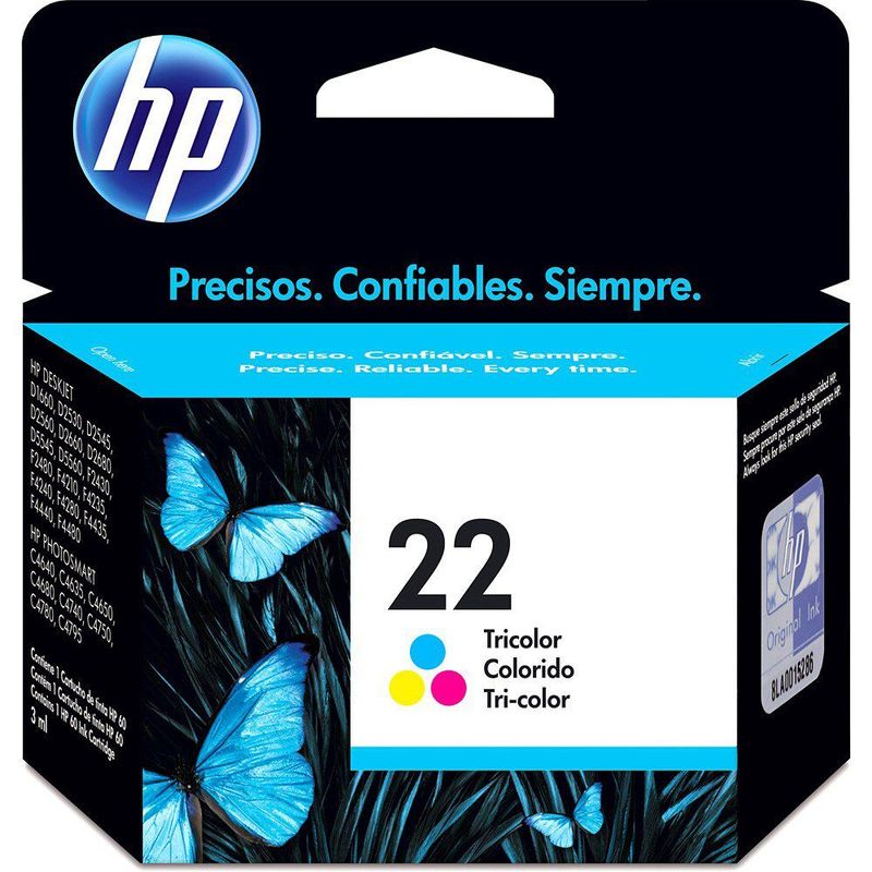 HEWLETT PACKARD - CARTUCHO ORIGINAL HP 22 Para Deskjet D1560 F380 F2180 F4180 F2280