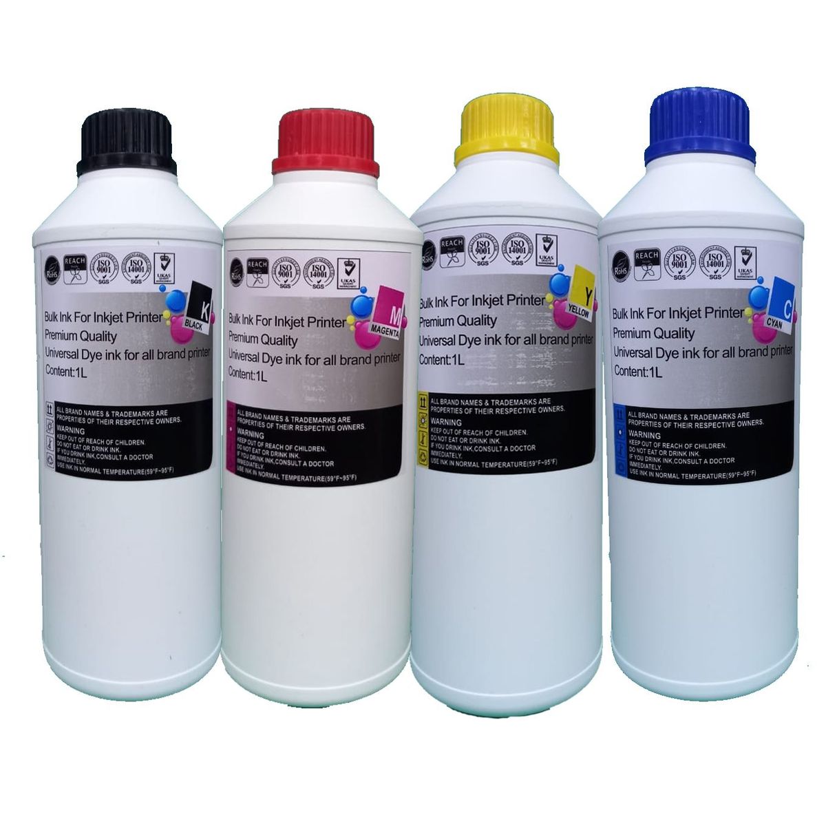 GENERICO - 4 Litros de Tinta Recargar Cartuchos O Rellenar Sistema Compatible con Marca Hp