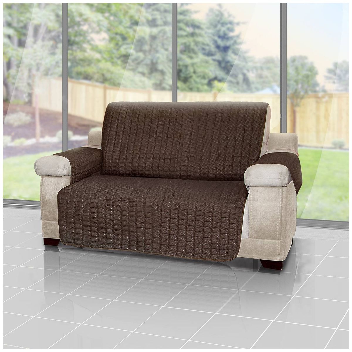 ENERGY PLUS - Forro protector de sofá y muebles reversible 2 puestos