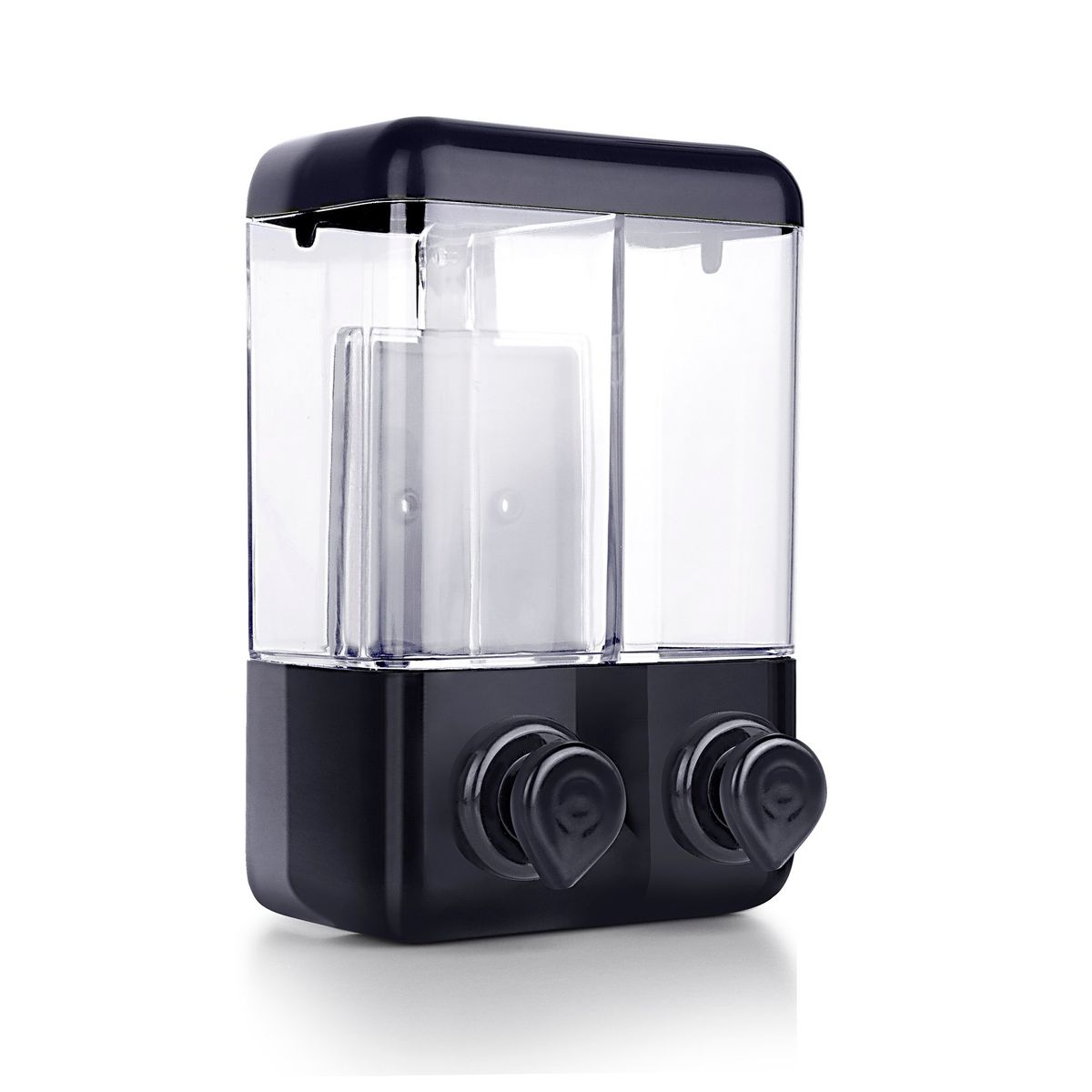 ENERGY PLUS - Dosificador 2 en 1 de 800ml para gel o jabón - Negro