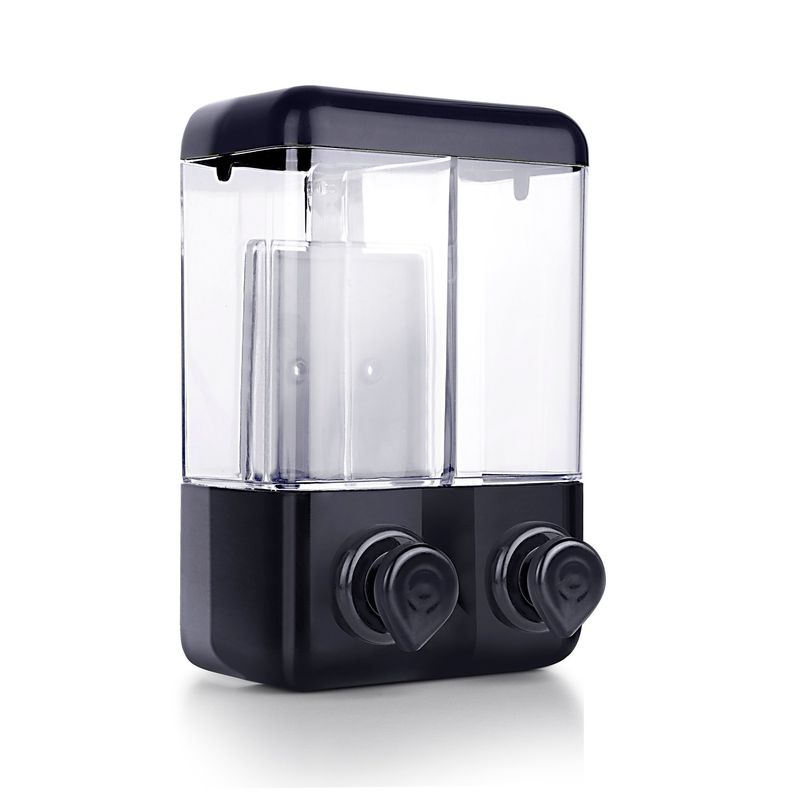 ENERGY PLUS - Dosificador 2 en 1 de 800ml para gel o jabón - Negro