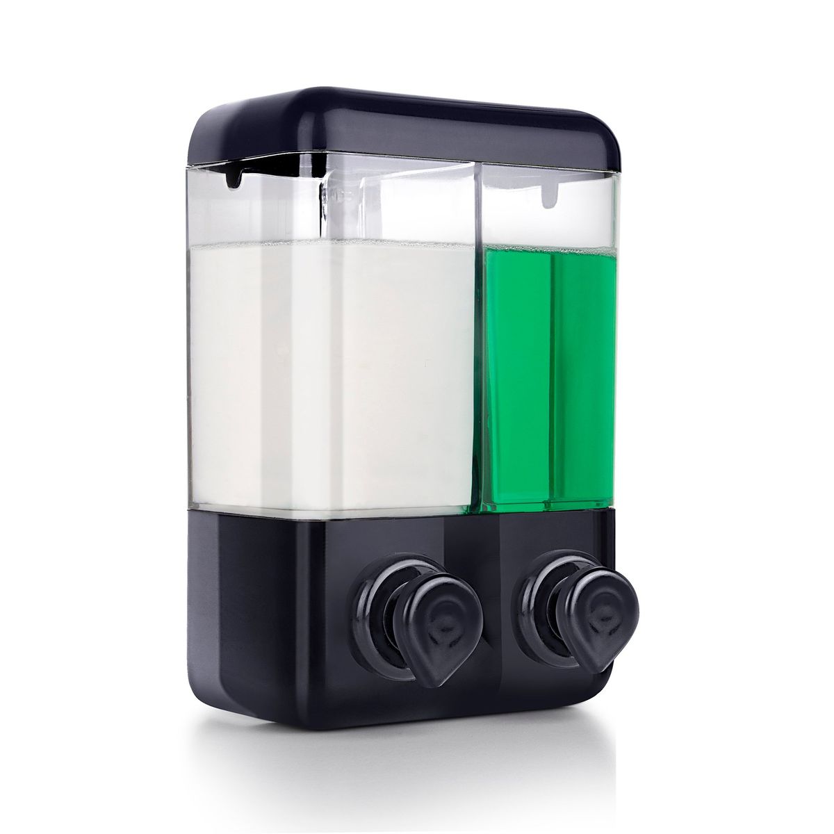 ENERGY PLUS - Dosificador 2 en 1 de 800ml para gel o jabón - Negro