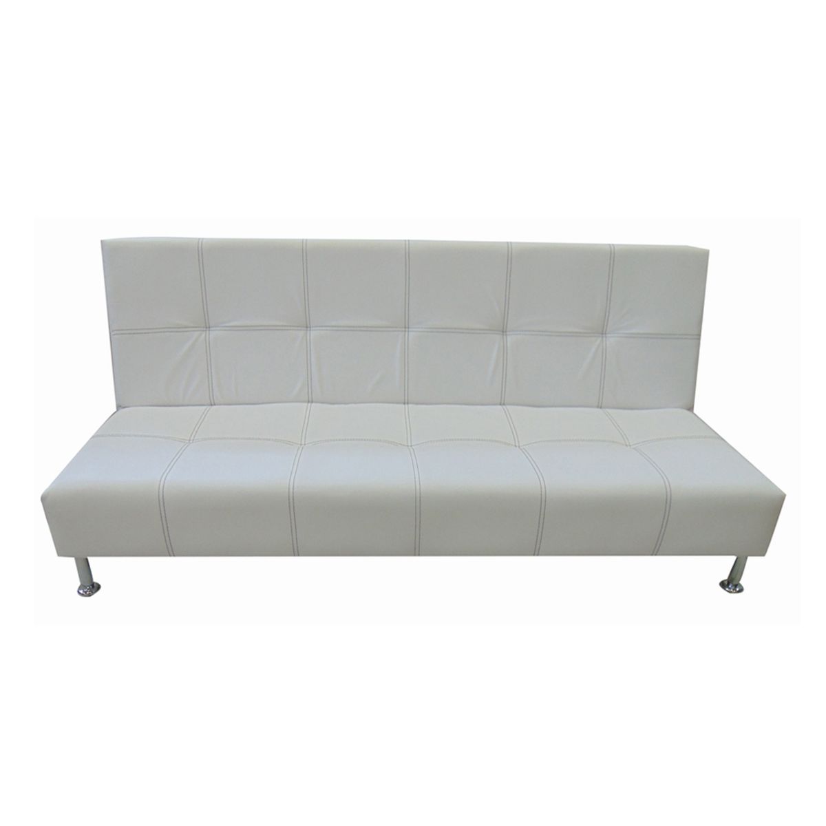 SOFA MARKET - Sofa Cama Alden 3 Puestos Ecocuero Blanco