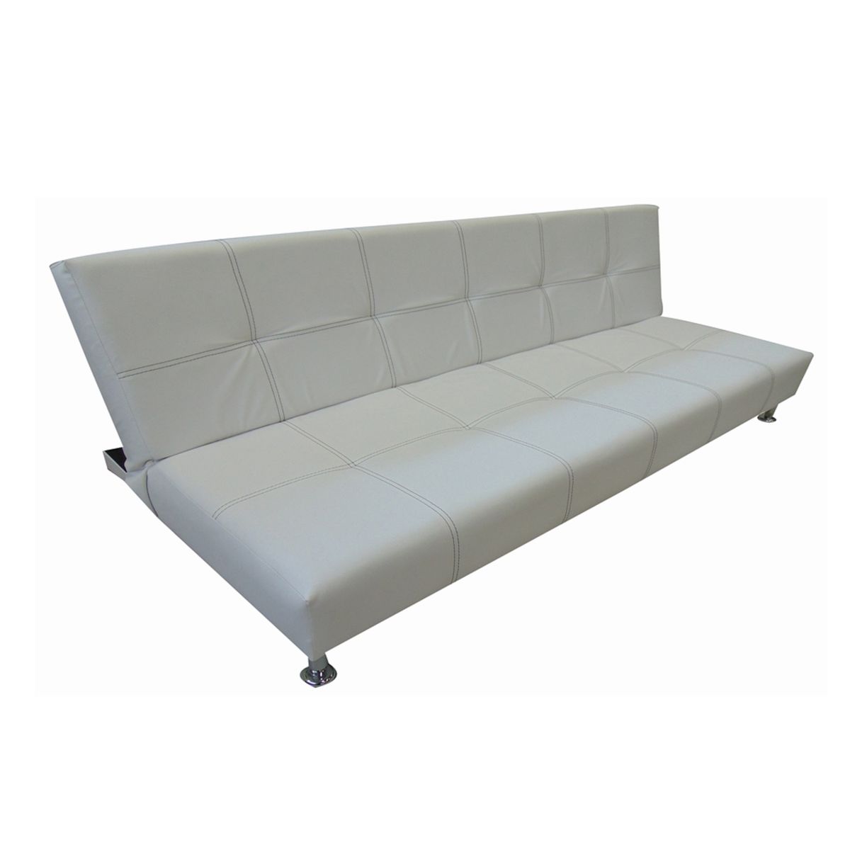 SOFA MARKET - Sofa Cama Alden 3 Puestos Ecocuero Blanco
