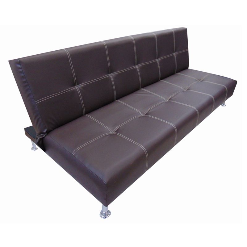 SOFA MARKET - Sofa Cama Alden 3 Puestos Ecocuero Cafe