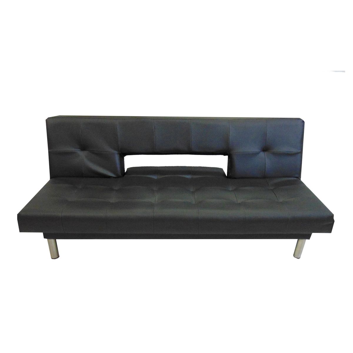 SOFA MARKET - Sofa Cama Space Clic Clac Ecocuero Negro