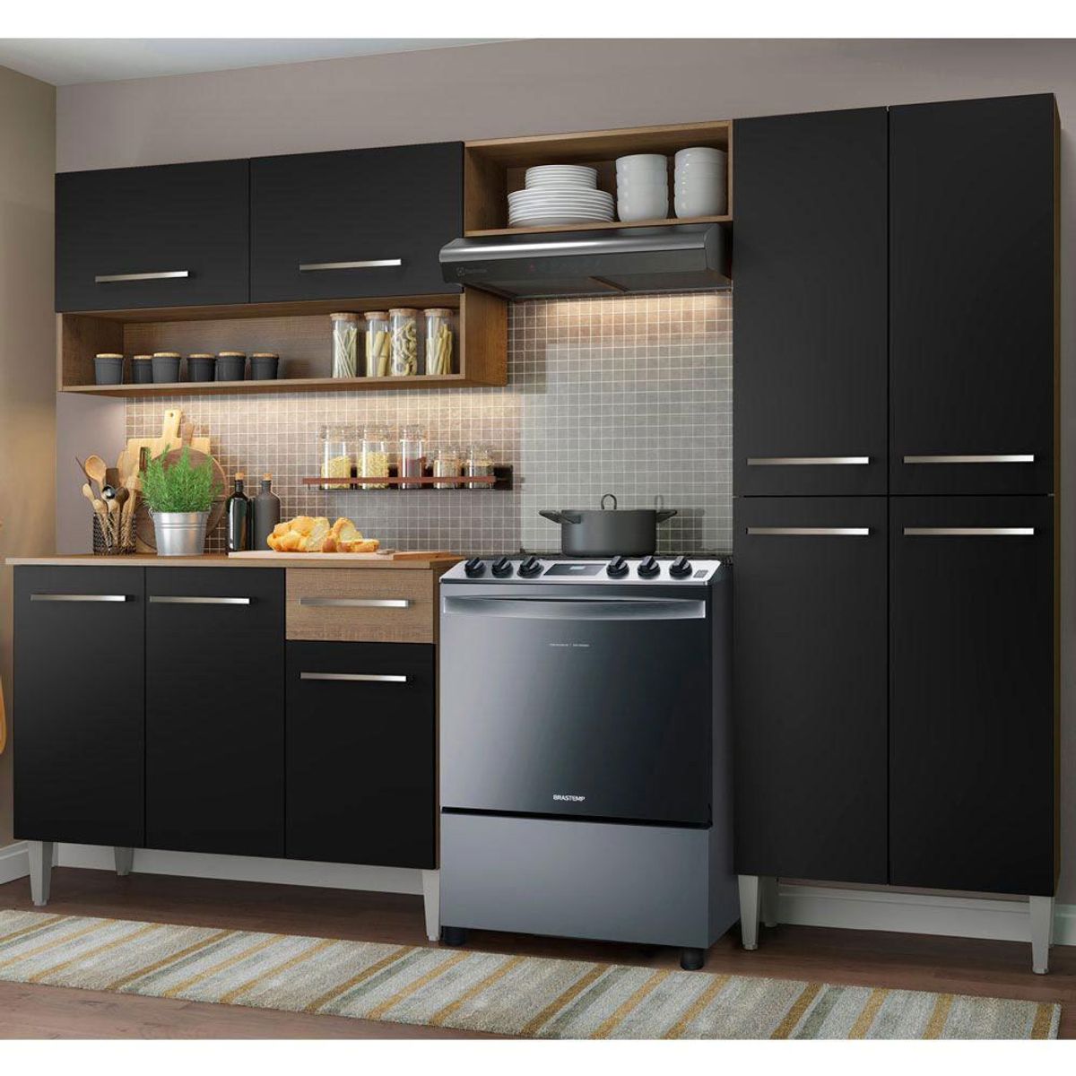 MADESA - Cocina Integral Emilly Pop 2.30 Metros con Mesón de MDP