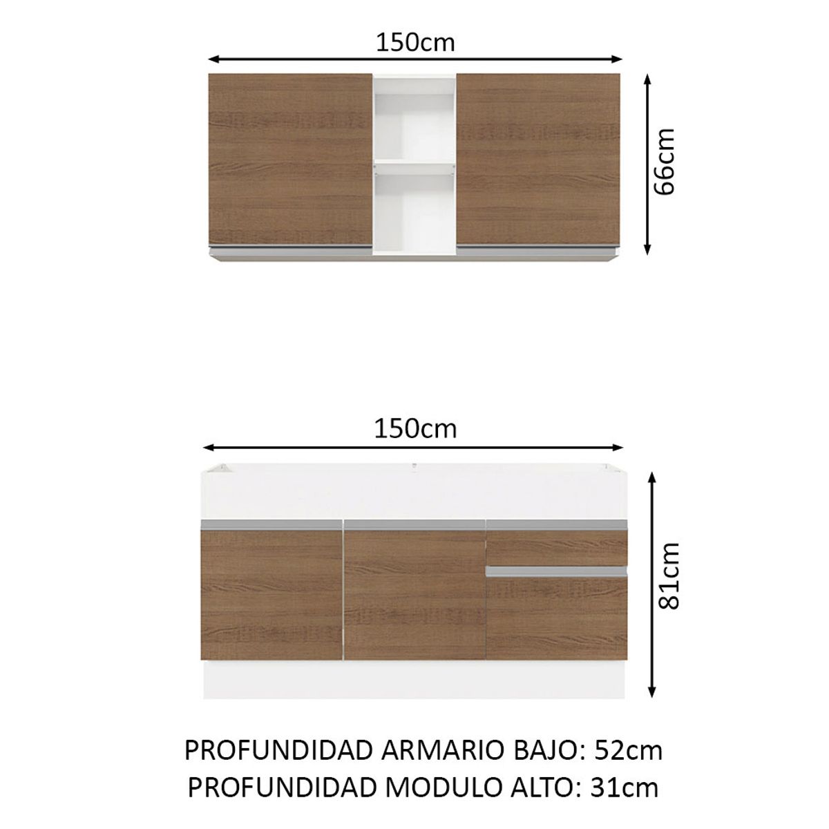 MADESA - Cocina Integral Glamy 1.50 Metros 02
