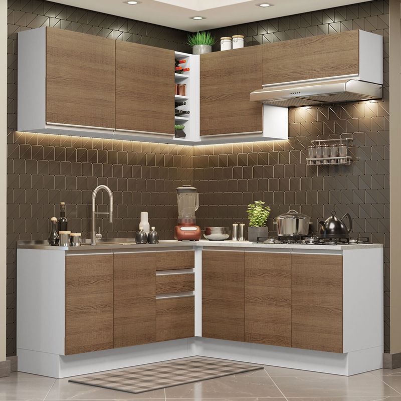 MADESA - Cocina Integral de Esquina Glamy 3.50 m 03