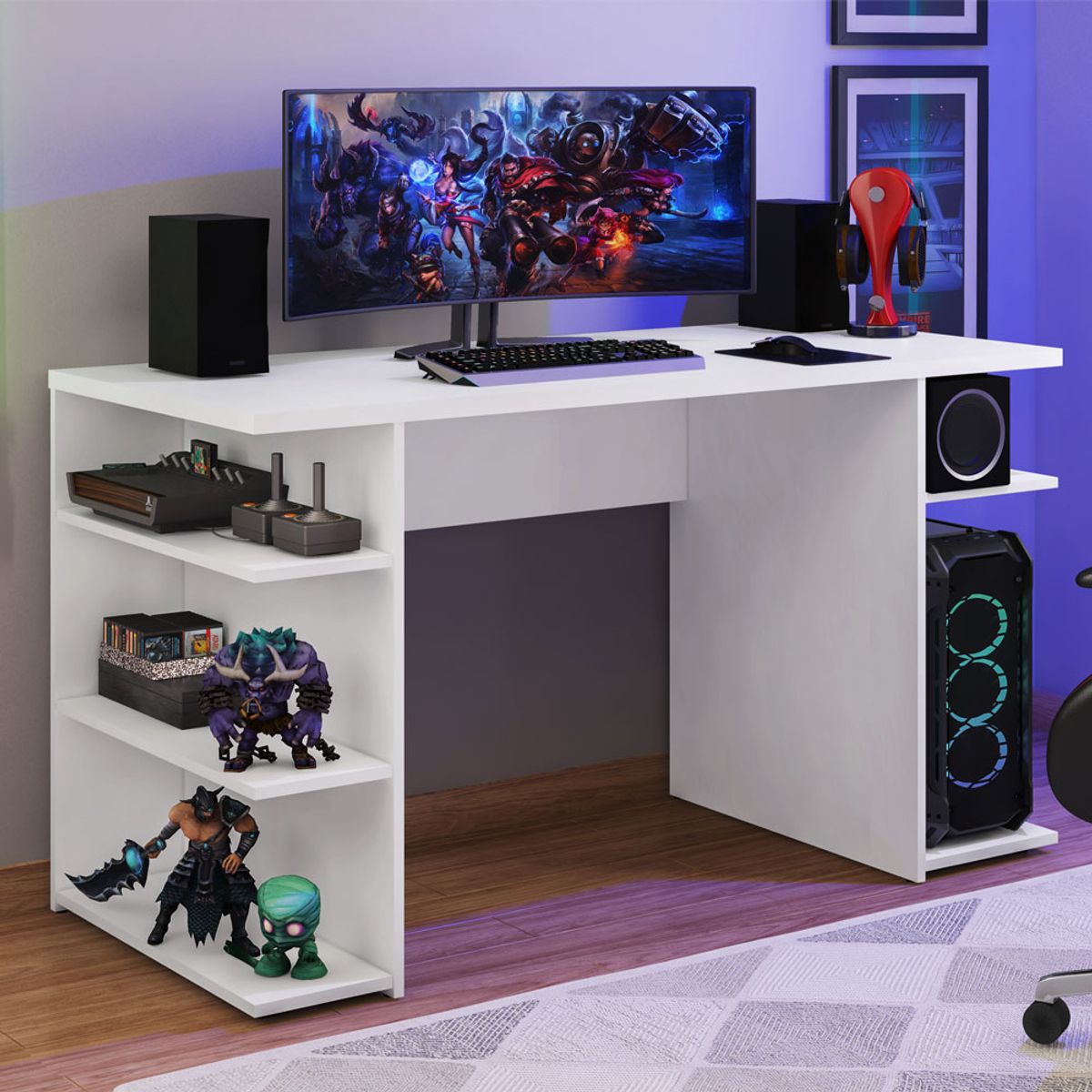 MADESA - Escritorio Gamer Moderno para PC y Consola