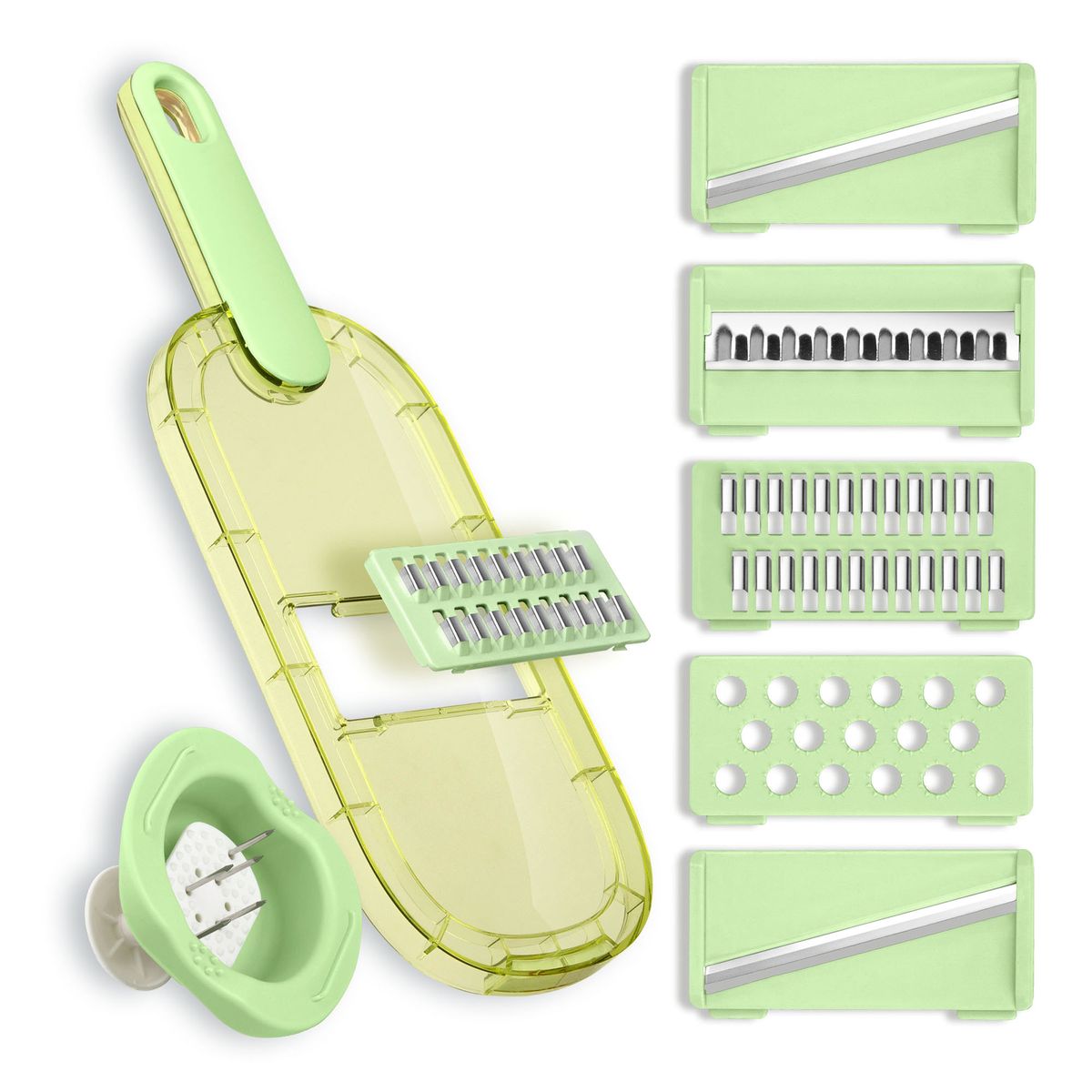 CHEF MASTER - Rallador y pelador de cocina con protector 6en1 Chef Master