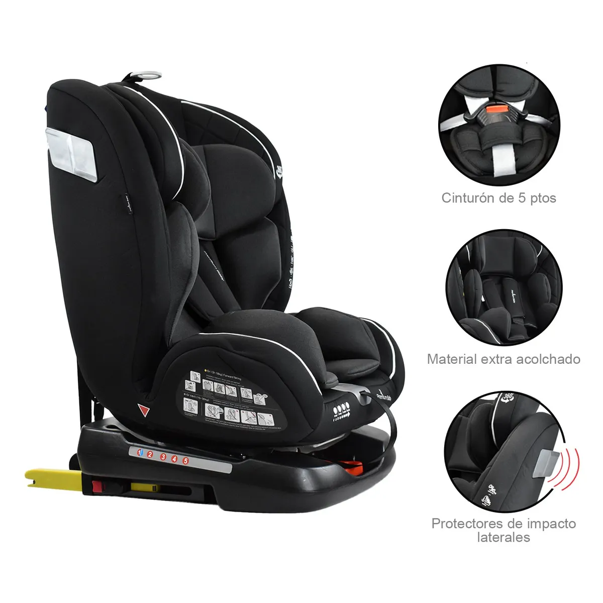 PREMIUM BABY - Silla carro bebe eos 360° negro premium baby