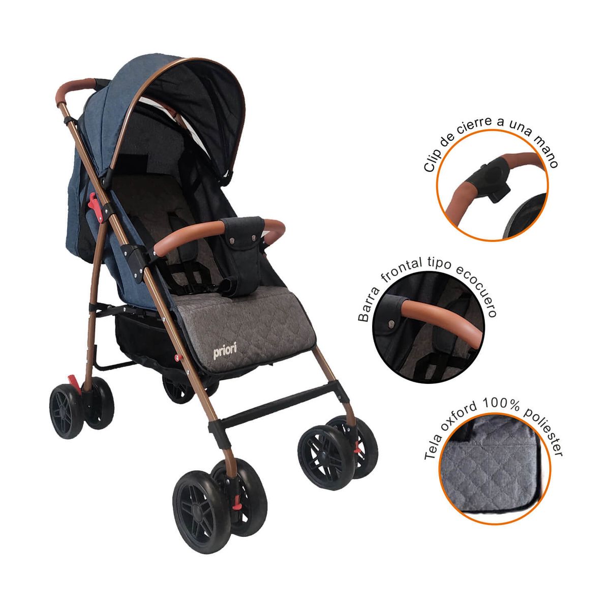 PRIORI - Coche bebe paseador priori park-azul