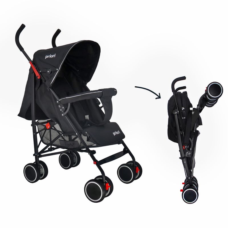 PRIORI - Coche Paseador Bebe Priori Veneto-Negro