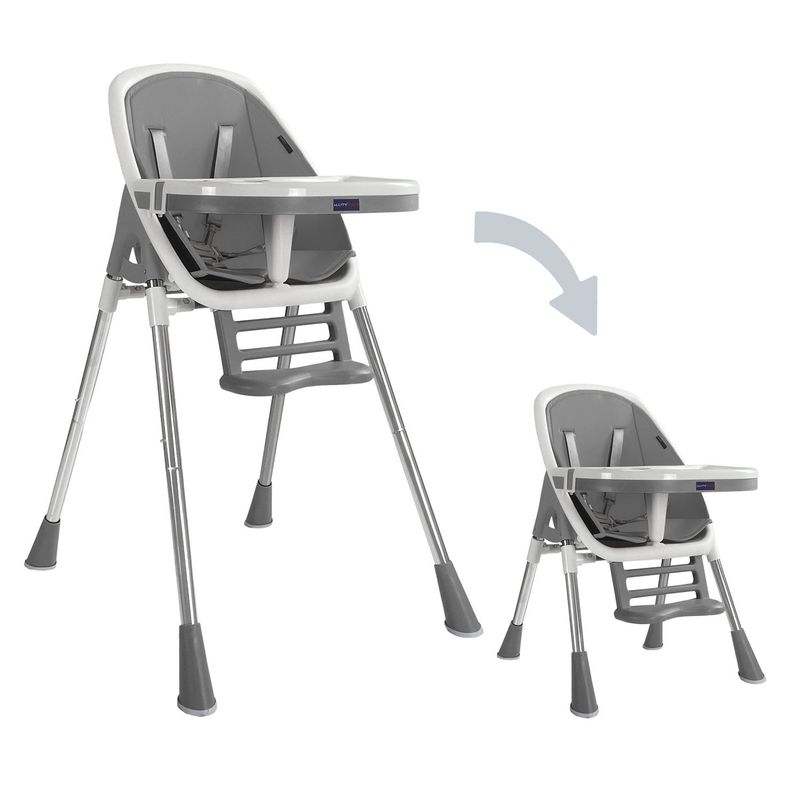 HAPPY BABY - Silla comedor bebe 2en1 Happy Baby Nepal Gris