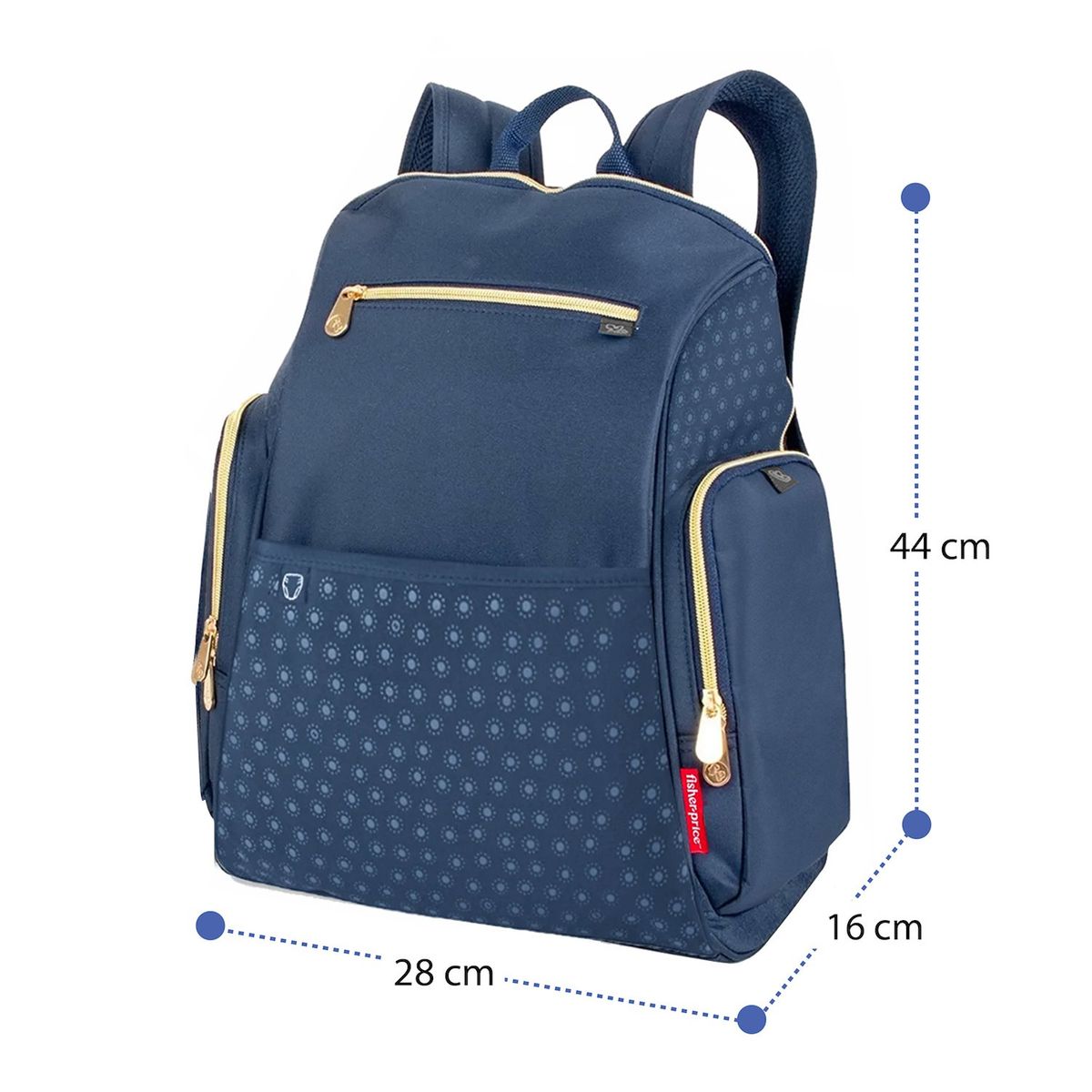 FISHER PRICE - Pañalera morral bebe fisher price dfp9003 azul