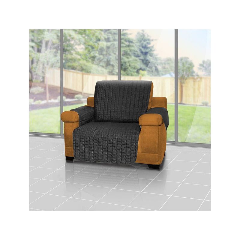 ENERGY PLUS - Forro protector de sofá y muebles reversible negro 1 Puesto