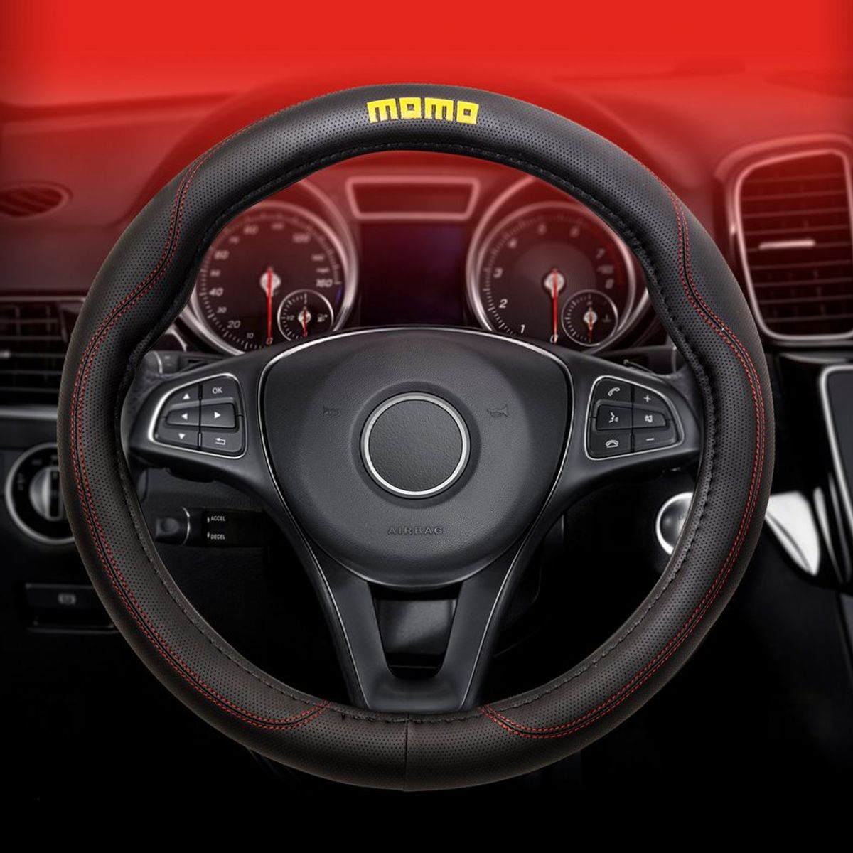 MOMO - Forro Protector Volante Funda Cubre Timon Momo SWC011BR