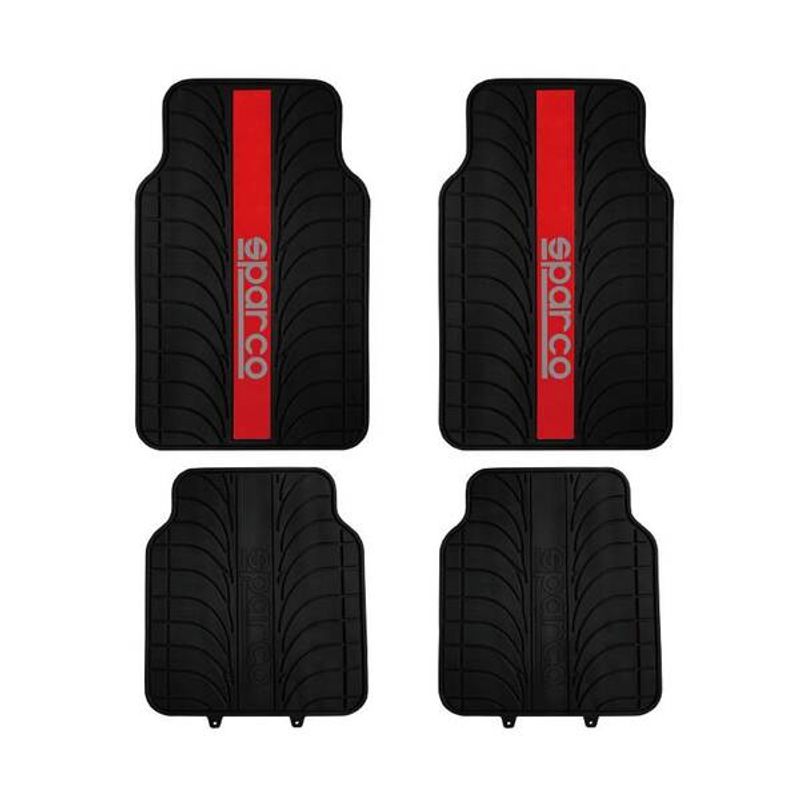 SPARCO - Tapete 4 Piezas Carro Piso Vehiculo Sparco SPC1913RS