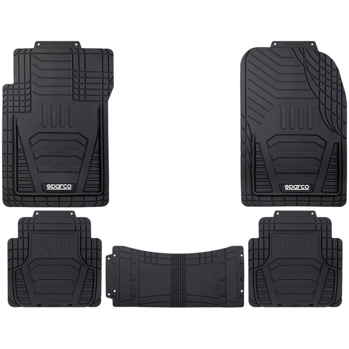 SPARCO - Tapetes Carro 5 Piezas Piso Protector PVC Sparco SPF509BK5