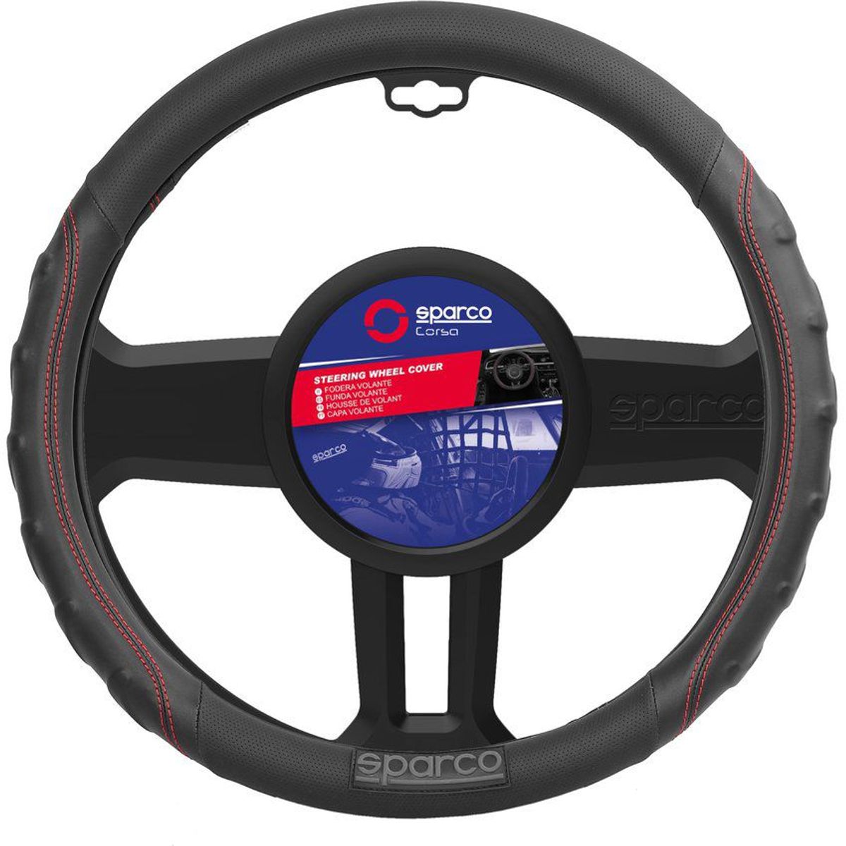 SPARCO - Forro Timon Cubre Volante Protector Lujo Sparco SPS102RD