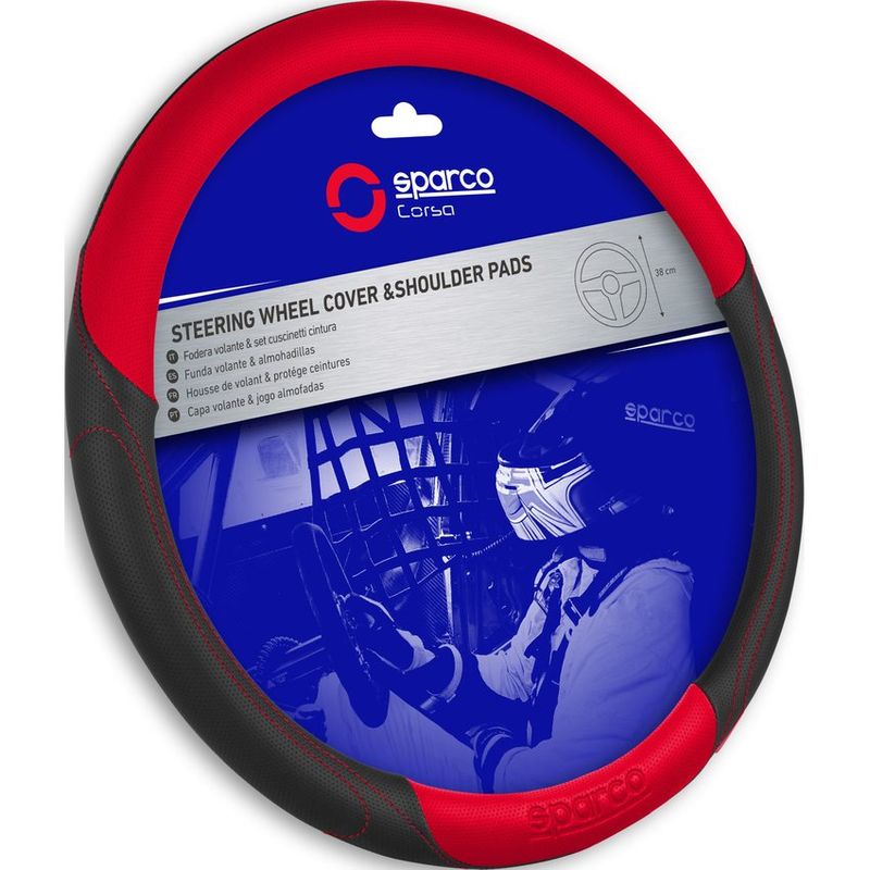 SPARCO - Forro Timon Cubre Volante Protector Lujo Sparco  SPS117RD